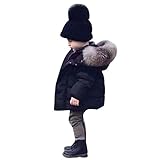 アウター、beautyvan新しいファッションデザイン赤ちゃん女の子男の子冬コットンフード付きコートジャケット厚手暖かいジッパーアウター服 5T ブラック 444444