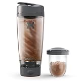 PROMiXX PRO 電動プロテインシェーカーボトル 600ml | 充電式 強力で滑らかなプロテインシェイク用 | 補助ストレージ付き - BPAフリー (グラファイトグレー)