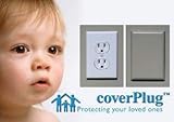 CoverPlug White Outlet Cover Plate for 3 Prong Outlets-6 by CoverPlug Outlet Cover