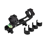 SWAMP DEER OPTICS マウントリング 一体型ウントリング 1インチ25.4mm/ 30mmスコープマウントリング 20mmレール対応 水平器付き(BK)
