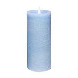 High Quality SPX-000152 Led Moving Candle Flameless Candle Battery Operated with Timer, 3 x 7, Blue