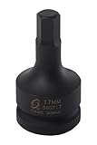 Sunex 560717 1-Inch Drive 17mm Hex Driver Socket by Sunex