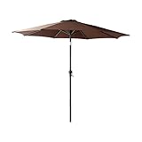 オープンカフェ風パラソル 270cm【セレナード-SERENADO-】パラソル　撥水　アルミ　ブラウン