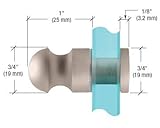 光沢ニッケルミニ電球スタイル片面ドアノブ 19MKBN