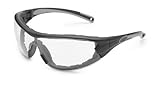Gateway Safety 21GB79 Swap Wraparound Hybrid Eye Safety Glasses/Goggles, Clear Anti-Fog Lens, Black 