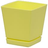 大和プラスチック クエンチローポット（鉢皿付） 5号 ライトイエロー