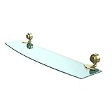 Allied Brass 433/24-SBR 24' x 5' Beveled Glass Shelf Satin Brass [並行輸入品]