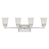 Designers Fountain led67804-sp Trenton LED 4ライトバスバー – 26.75 Wで。 – サテンプラチナ LED67804-SP 1