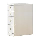 アルファタカバ 押し入れ用すき間収納(奥行55cm) 2.5cm刻み選べる押入れ収納 すきま収納 幅22.5cm4段(高さ68cm)ホワイト