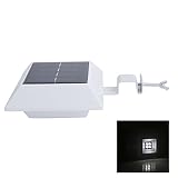 LEDソーラーライト センサーライト 屋根 太陽発電 四角形 防犯ライト 省エネ 明暗センサー 白 昼光色