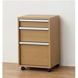 ローチェスト 【チェルシー】 スライドレール仕様 幅45cm×奥行39.5cm ナチュラル 【組立】