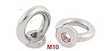 Marineボートワイヤロープm10メスねじメタルLifting Eyeナットボルトリング2個