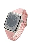 エレコム アップルウォッチ Apple Watch バンド 【41mm 40mm 38mm / SE2 SE 8 7 6 5 4 3 2 1 対応】 革 レザー TPU スリム ダスティピンク AW-41BDLHVJPN