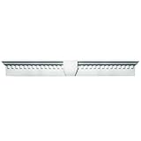 Buildersエッジ060020973117 73 5 / 8 " x 9 "クラシックDentilウィンドウヘッダー117、明るいホワイト