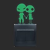GENERIC AYAâ„¢ DIY Luminous Stickers Super Bright Glow in the Dark Switch Sticker Wall Decor #051338