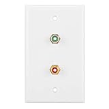 ウォールプレート、2 RCa パネル、多機能 RCa コネクタウォールプレートインサートインターフェイスオフィスビルサブウーファーオーディオポート