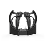 タッチ コントローラー ストレージおよび充電ステーション、VR ヘッドセット バルブ インデックス用ウォール マウント スタンド、バルブ インデックス ヘッドセットと Type-C 充電ハンドル コントローラーを保持する 2 つの機能の両方