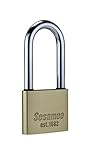 Sesamee 60507 KDソリッド真鍮幅2インチ南京錠と2 – 1 / 2インチ硬化鋼シャックル
