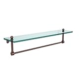 Allied Brass PR-1/22TB-CA 22-Inch Single Shelf with Towel Bar, Antique Copper [並行輸入品]