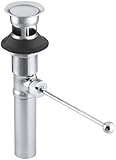 KOHLER K-7114-A-CP Premier Pop-Up Drain, Exposed, with Overflow, Polished Chrome [並行輸入品]