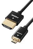 エレコム micro HDMI ケーブル 1.5m 4K × 2K対応 スーパースリム ブラック DGW-HD14SSU15BK