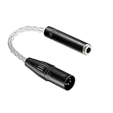 luxferre 4 pin xlr to 6.35 mm adapter 4 pin xlr to trs ケーブル 6.3 mm trs to 4 pin xlr ケーブル 単結晶銅 xlr 6.3 mm 変換 xlr 4 ピン オス xlr 4 極 バランス ケーブル 6.35mm trs メス Only Fit 6.3mm 3Pole 10CM