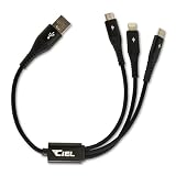 シエル(CIEL) 3in1 マルチ充電ケーブル 3A 30cm CL-CB30