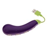 Fenteer 実用的　便利　高速　4USB　3.0ポート　電源アダプター　ハブ充電用　全3選択し - 紫, ナス