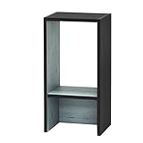 白井産業【SHIRAI】CD コの字 ミニ ラック コビナス ダークブラウン ブルー 幅59cm 高さ約30cm COB-3060DB