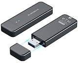 ElecGear NVMeとSATA M.2 SSD 外付けケース、2242/2230対応 M.2 PCIeとSATA接続 USB 3.1 Gen2 Type-A ミニマグネットキャップ付きアルミハウジングケース (NV-2242A)