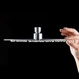 AKDY Solid Circular Ultra Thin Stainless Steel Rain Shower Head, 7 3/4', Brushed Stainless #304 Stee