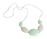 Little Teether Chic Teething Necklace for Baby Nursing - Stylish Silicone Necklace for Moms, Teether