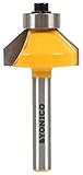 Yonico 13104q の45度のチャンファーエッジを作るためのルータービット1/4インチ（0.63センチ）のシャンク