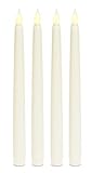Set of Flameless Taper Candles - Dripless LED Taper Candles With Batteries Included (4)【クリスマス】【ツリー】 