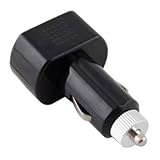 niceeshop(TM) 12V / 24VデジタルLCDシガレットライターオートカー電圧計/ゲージ電圧計(ブラック)