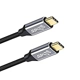 Koommon Type C to Type C ケーブル 4K/60Hz 映像出力 USB C to C ケーブル2M/PD対応 100W/5A 超急速充電 USB 3.1 gen2 10Gbps 高速データ転送 ナイロン編み Macbook Pro/Galaxy S9 S9 Plus等Type c機種対応 (2M-L)