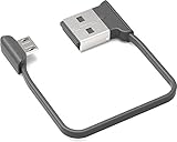 オーディオファン microUSB 短い ケーブル 両端子 L字 約12cm L字パターン2 ブラック AFSSLCBL