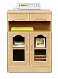 タモ 幅60cm 電話台 FAX台 両扉 ナチュラル 完成品