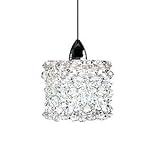 WAC Lighting QP-LED539-WD/BN Mini Haven Quick Connect LED Pendant White Diamond Shade with Brushed N