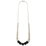 Mama & Little Sol Silicone Baby Teething Necklace for Moms - Nursing Necklace in Black - Teething Be