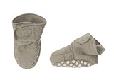 Organic Boiled Wool Baby Slippers / Booties Non slip Grey 3-9m by Disana