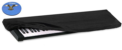 HQRP Elastic Dust Cover w/ Bag for Korg SP-280 / SP280 / SP-280BK / SP280BK / SP-280WH / SP280WH / SV-1 / SV1 / SV-188BK / SV188BK Electronic Keyboard Digital Piano + HQRP Coasterの表紙