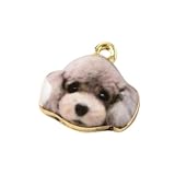 紗や工房 チャーム 犬 プードルA 動物 約1.6cm 1個 灰色 ハンドメイド アクセサリーパーツ