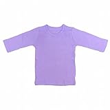 長袖シャツ ベビー 肌着 綿100％ 無地 男の子 女の子 インナー パープル 95