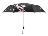 桜サンパラソル雨傘 - ブラック