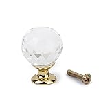 SunniMix クリスタル+亜鉛合金製　取っ手　取手　ドア取っ手　ハンドル　ドアハンドル　本棚　引き出し　ノブ　