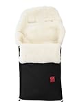 Kaiser Stroller Sheepskin Foot Muff Dublas White Sheepskin (Black) by Kaiser