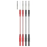 Cleqee 4本セット ワイヤーピアスプローブ 4mmメスソケット 1mmニードル 電気バックプローブピン テストリードアタッチメント