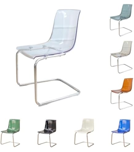 Amazon｜Zxyler 洗練されたモダンデザインの透明アクリルチェア。湾曲