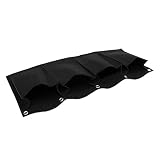 【ノーブランド 品】屋内/屋外　ハーブポット　ぶら下げ　水平ガーデン　ウォール　プランターバッグ　4ポケット